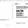 Hitachi ZAXIS ZX210W-3 and ZX220W-3 Excavator Service Repair Manual