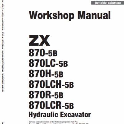 Hitachi ZX870-5B Excavator Service Repair Manual