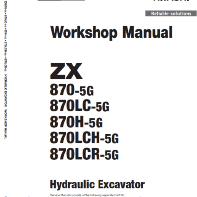 Hitachi ZX870-5G Excavator Service Repair Manual
