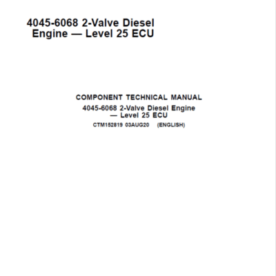 Cart John Deere 4045, 6068 Diesel Engine Repair Manual
