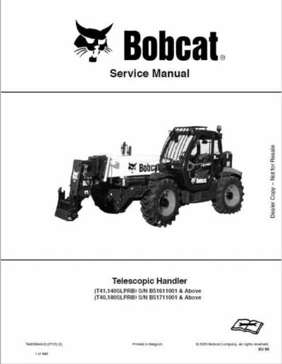Bobcat T40.180, T41.140 versa Telescopic Service Repair Manual