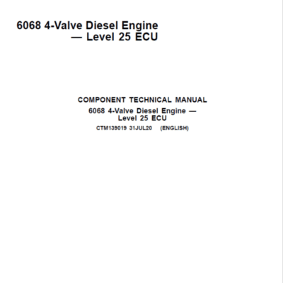John Deere 6068 4-Valve Diesel Engine Repair Manual
