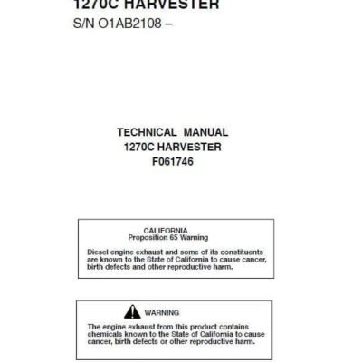 Timberjack 1270C Harvester Service Repair Manual