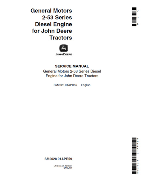 John Deere General Motors 2-53 Series Diesel Engine Repair Manual