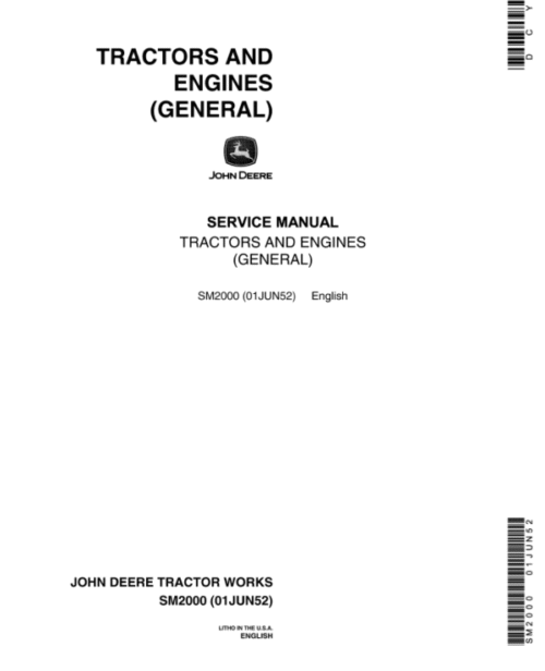 John Deere Tractors and Engines General Repair Manual
