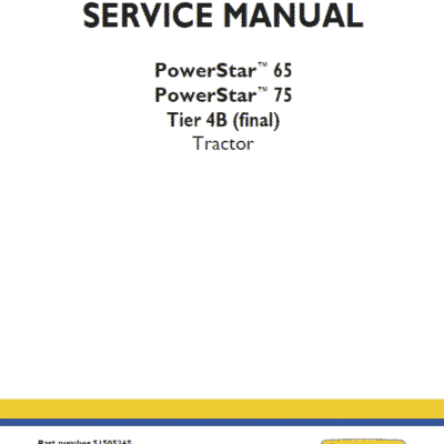 Cart New Holland Power Star 65, 75 Tractor Service Manual