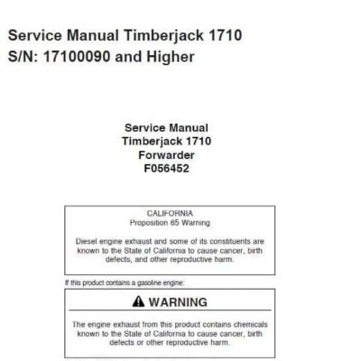 Timberjack 1710 Forwarder Service Repair Manual