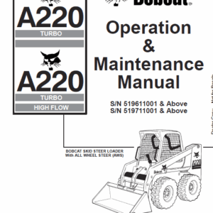 Bobcat A220 Skid-Steer Loader Service Manual Bobcat A220 Skid-Steer Loader Service Manual - Image 2