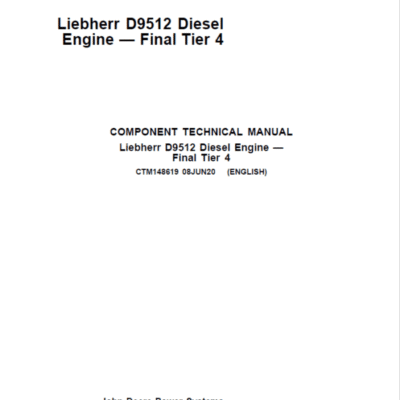 Liebherr D9512 Diesel Engine – Final Tier 4 Repair Manual