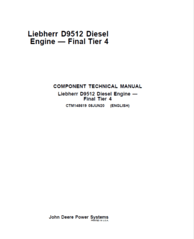John Deere 110 Excavator Repair Services Manual - Image 4