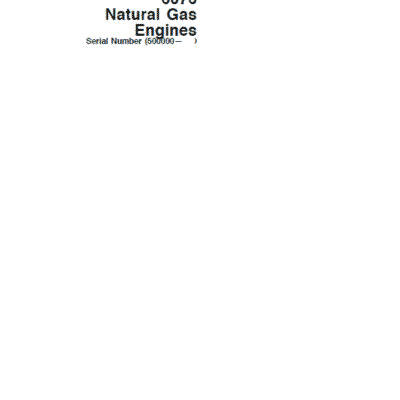 John Deere 6076 Natural Gas Engines Technical Manual
