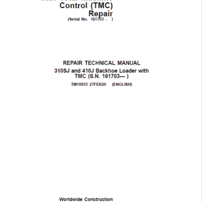 Cart John Deere 310SJ, 410J Backhoe Loader (TMC) Technical Manual (S.N after 161703 )