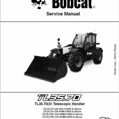 Cart Bobcat TL34.65, TL35.70, TL38.70 versaHANDLER Telescopic Service Repair Manual