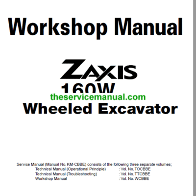 Hitachi ZX160W Wheeled Excavator Service Repair Manual