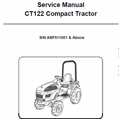 Cart Bobcat CT122 Compact Tractor Service Manual