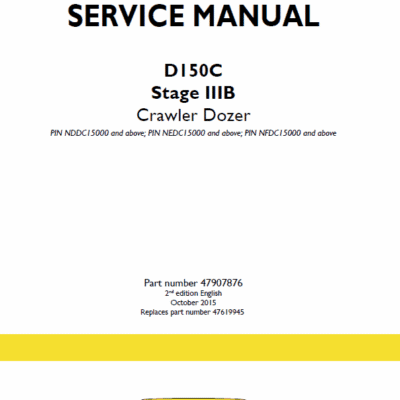 New Holland D150C Stage 3B Crawler Dozer Service Manual