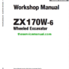 Hitachi ZX170W-6 Wheeled Excavator Service Repair Manual