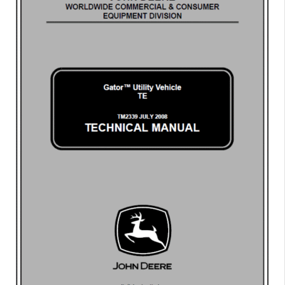 Cart John Deere TE Gator Utility Vehicles Repair Service Manual