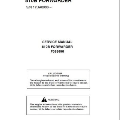 Timberjack 810B Forwarder Service Repair Manual
