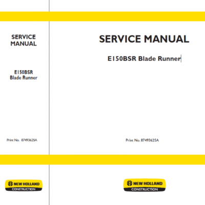 New Holland E150BSR Blade Runner Excavator Service Manual