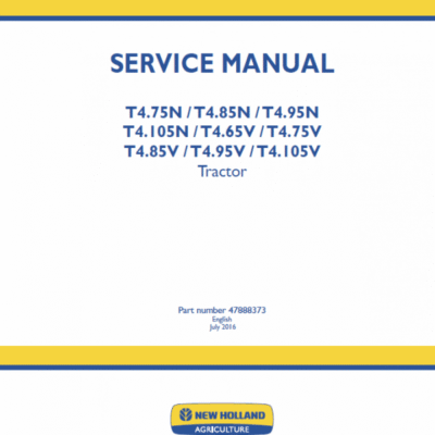 New Holland T4.65N T4.105N Tractor Service Manual