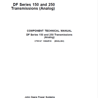 Cart John Deere DF Series 150, 250 Transmissions (Analog) Repair Manual