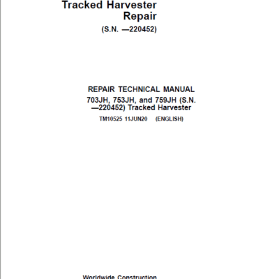 John Deere 703JH, 753JH, 759JH Harvester Service Repair Manual