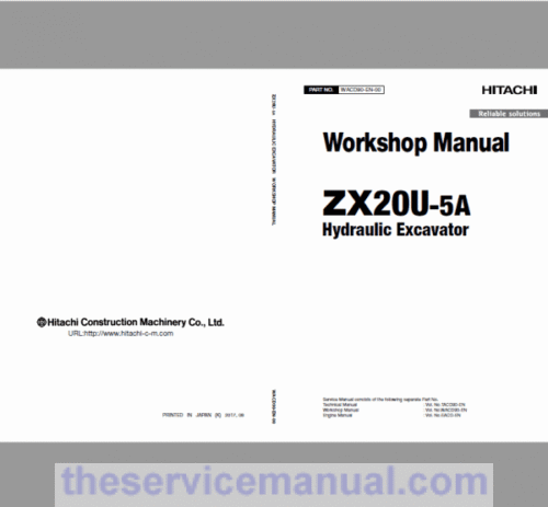 Hitachi ZX20U-5A Excavator Service Repair Manual