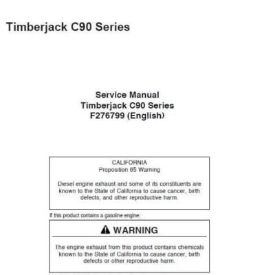 Timberjack C90 Series Delimber Service Repair Manual