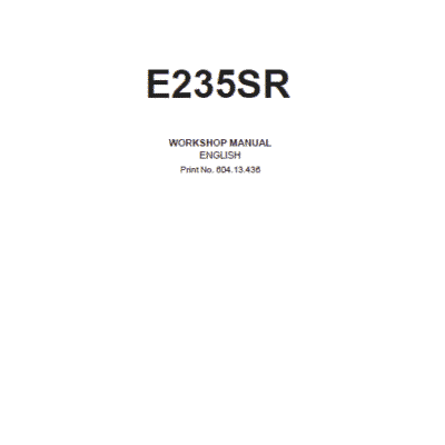 New Holland E235SR Excavator Service Manual