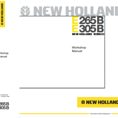 New Holland E265B and E305B Excavator Service Manual