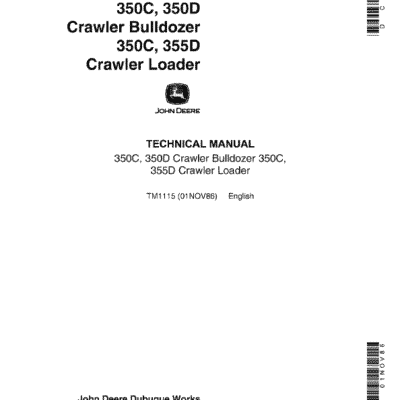 John Deere 350C, 350D, 355D Tractor Service Manual