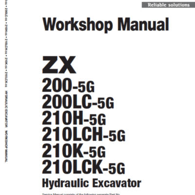 Hitachi ZX200-5G Excavator Service Repair Manual