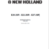 New Holland E20.2SR, E22.2SR and E27.2SR Mini Excavator Manual