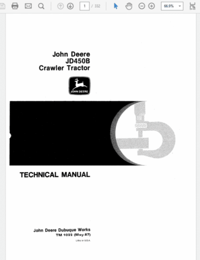 John Deere 450B Crawler Tractor Service Manual TM1033