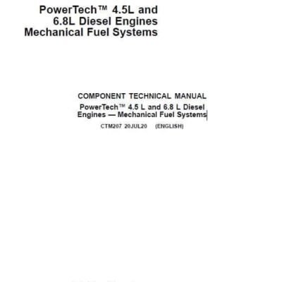 John Deere PowerTech 4.5L, 6.8L Diesel Engines Component Technical Manual