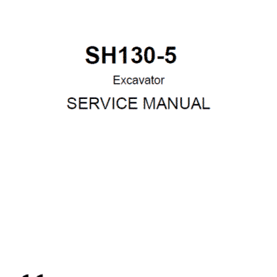 Sumitomo SH130-5 Hydraulic Excavator Repair Service Manual
