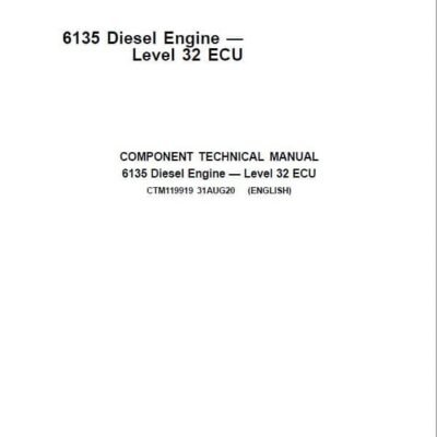 Cart John Deere 6135 Diesel Engine Level 32 ECU Service Repair Manual