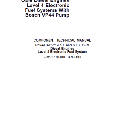John Deere PowerTech 4.5L, 6.8L Diesel Engine Technical Manual
