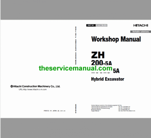 Hitachi ZH200-5A and ZH200LC-5A Excavator Service Repair Manual
