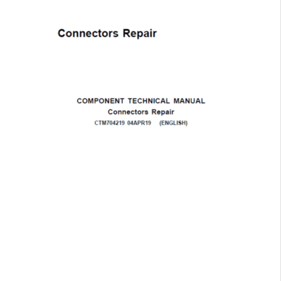 Cart John Deere Connectors Repair Component Technical Manual