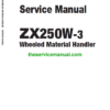Hitachi ZAXIS ZX250W-3 Excavator Repair Manual