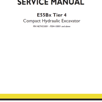 New Holland E55Bx Tier 4 Compact Excavator Service Manual