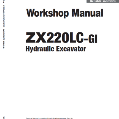 Hitachi ZX220LC-GI ZAXIS Excavator Repair Manual