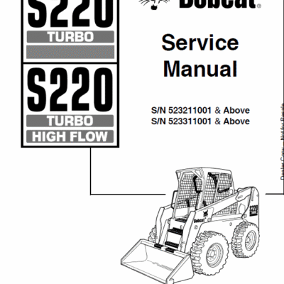 Cart Bobcat S220 Turbo Skid-Steer Loader Service Manual
