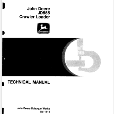 John Deere 555 Crawler Loader Service Manual
