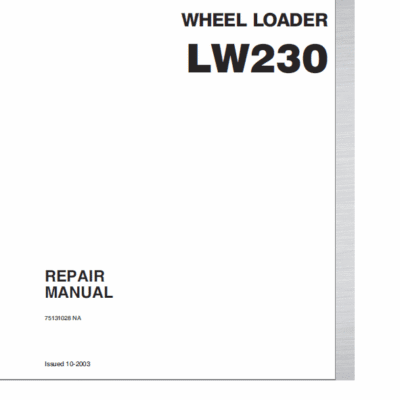Cart New Holland LW230 Wheel Loader Service Manual