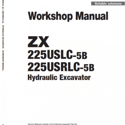 Hitachi ZX225USLC-5B and ZX225USRLC-5B ZAXIS Excavator Repair Manual