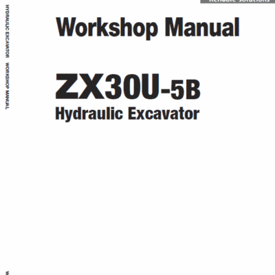 Hitachi ZX30U-5B Excavator Service Repair Manual