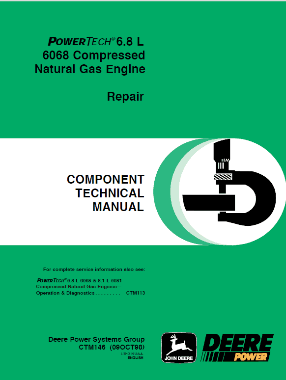 John Deere PowerTech 6.8L 6068 Natural Gas Engines Technical Manual